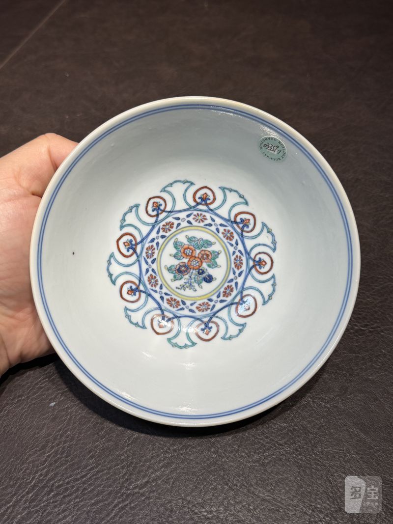 清道光 斗彩簇菊纹碗 - 图9